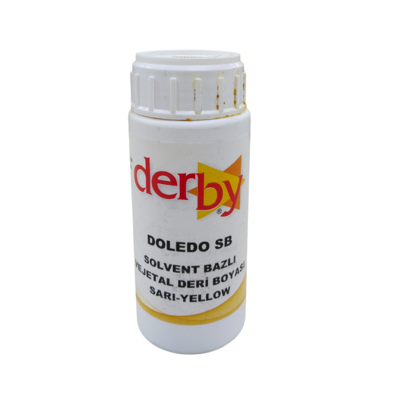 *Краска для кожи (для растительного дубления) Derby Doledo WB col-Sari-Yellow V-100мл (Турция) от магазина Zurnachidi