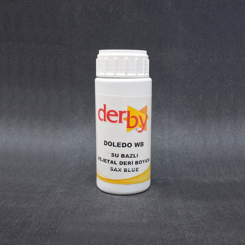 *Краска для кожи (для растительного дубления) Derby Doledo WB col-Sax Blue V-100мл (Турция) от магазина Zurnachidi