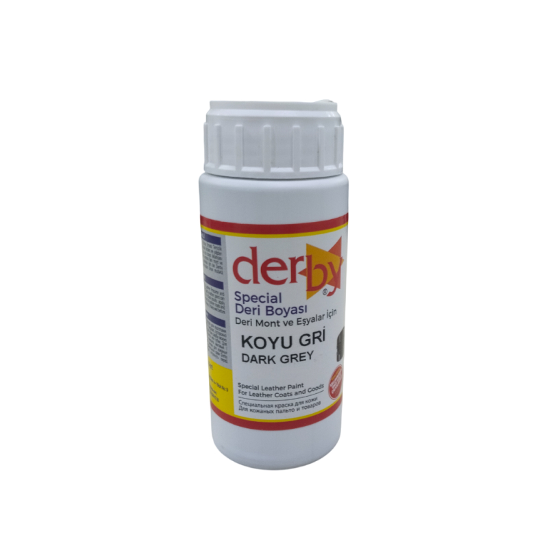 *Краска для кожи Derby Special col-Dark grey V-100мл (Турция) от магазина Zurnachidi