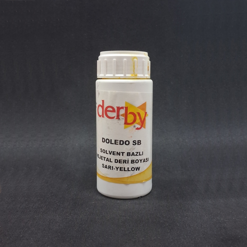 *Краска для кожи (для растительного дубления) Derby Doledo WB col-Sari-Yellow V-100мл (Турция) от магазина Zurnachidi