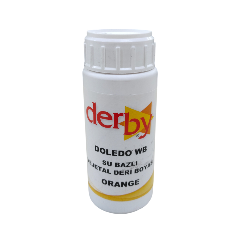 *Краска для кожи (для растительного дубления) Derby Doledo WB col-Orange V-100мл (Турция) от магазина Zurnachidi